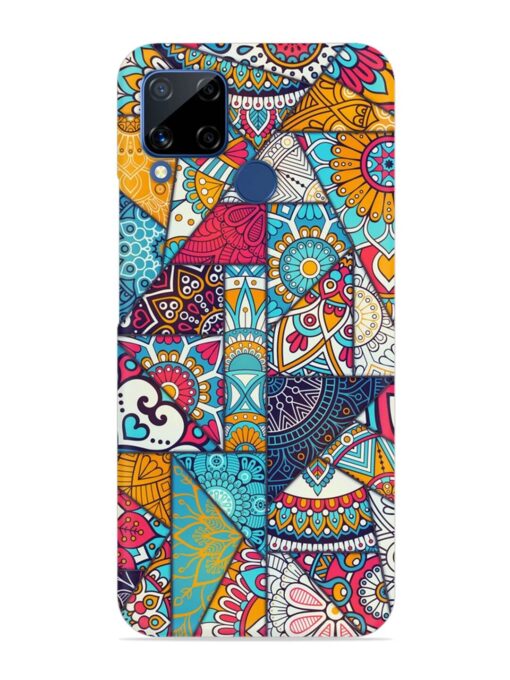 Patchwork Pattern Vintage Snap Case for Realme C15 Zapvi