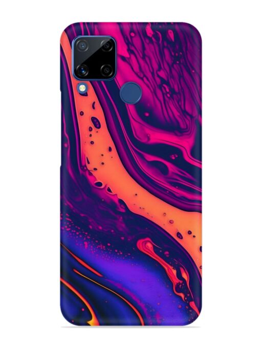 Fluid Blue Pink Art Snap Case for Realme C15 Zapvi