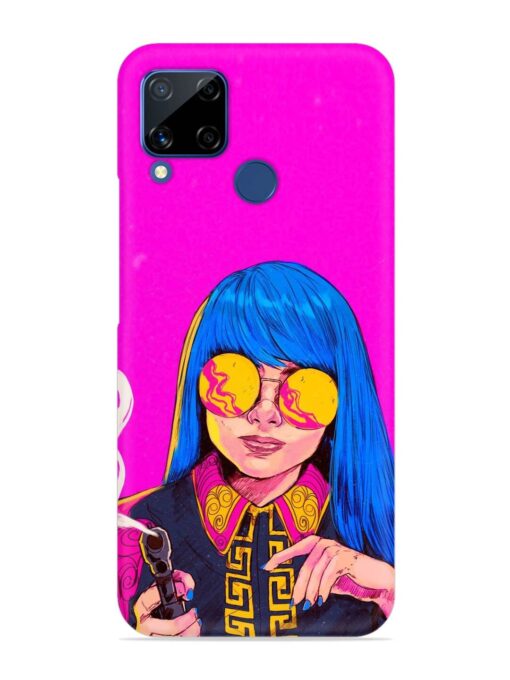 Aesthetic Anime Girl Snap Case for Realme C15 Zapvi