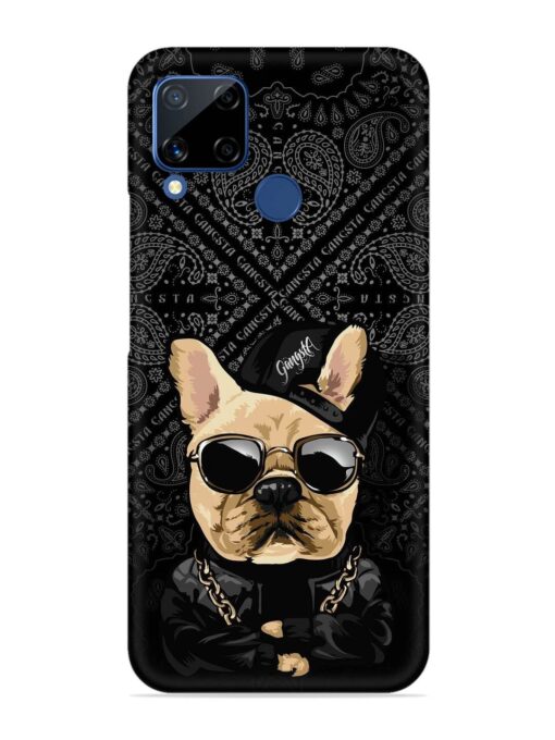 Gangsta Cool Sunglasses Dog Snap Case for Realme C15 Zapvi