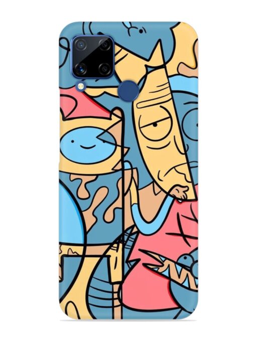 Silly Face Doodle Snap Case for Realme C15 Zapvi