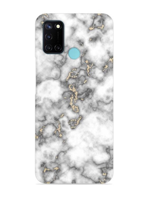 Gray And Gold Marble Snap Case for Realme C17 Zapvi