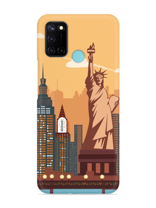 New York Statue Of Liberty Architectural Scenery Snap Case for Realme C17 Zapvi