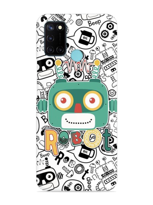 Robot Modern Seamless Pattern Snap Case for Realme C17 Zapvi