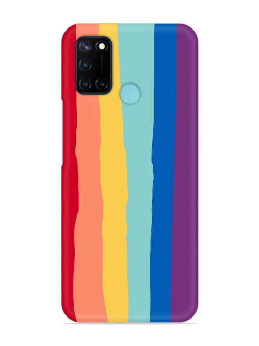 Rainbow Genuine Liquid Snap Case for Realme C17 Zapvi