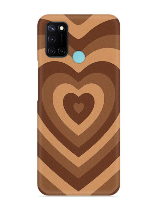 Brown Heart Snap Case for Realme C17 Zapvi