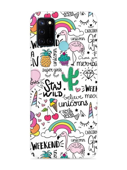 Unicorn Ice Cream Snap Case for Realme C17 Zapvi