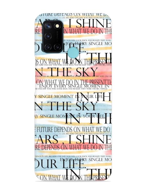 Seamless Slogans Pattern Snap Case for Realme C17 Zapvi