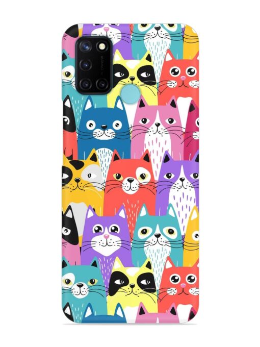 Funny Cartoon Cats Snap Case for Realme C17 Zapvi