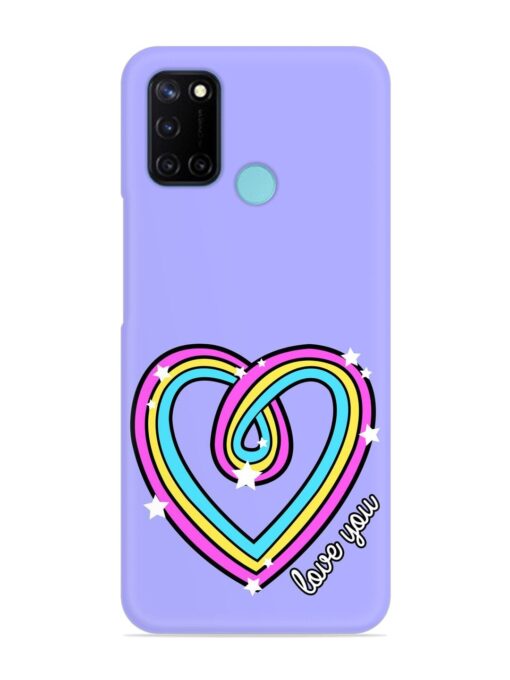 Colorful Rainbow Heart Snap Case for Realme C17 Zapvi