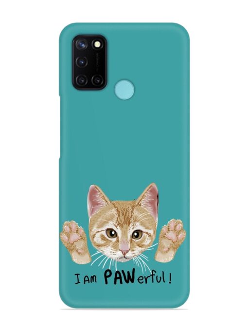 Typography Slogan Cat Snap Case for Realme C17 Zapvi