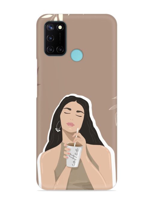 Girl With Coffee Snap Case for Realme C17 Zapvi