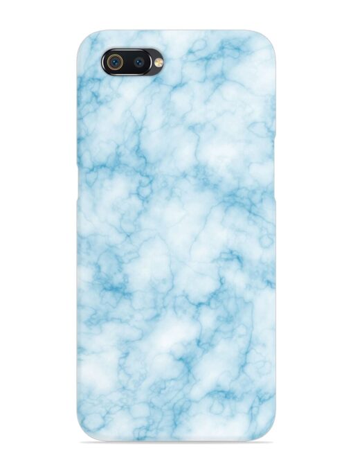 Blue White Natural Marble Snap Case for Realme C2 Zapvi