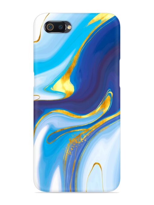 Watercolor Background With Golden Foil Snap Case for Realme C2 Zapvi