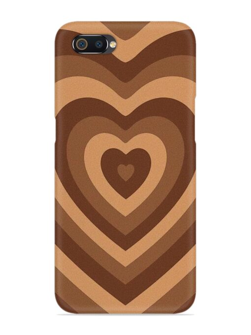 Brown Heart Snap Case for Realme C2 Zapvi