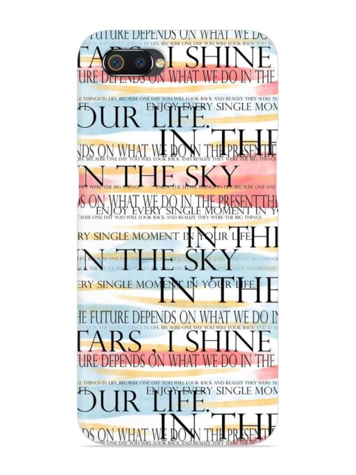 Seamless Slogans Pattern Snap Case for Realme C2 Zapvi