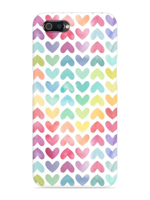 Seamless Colorful Watercolor Snap Case for Realme C2 Zapvi