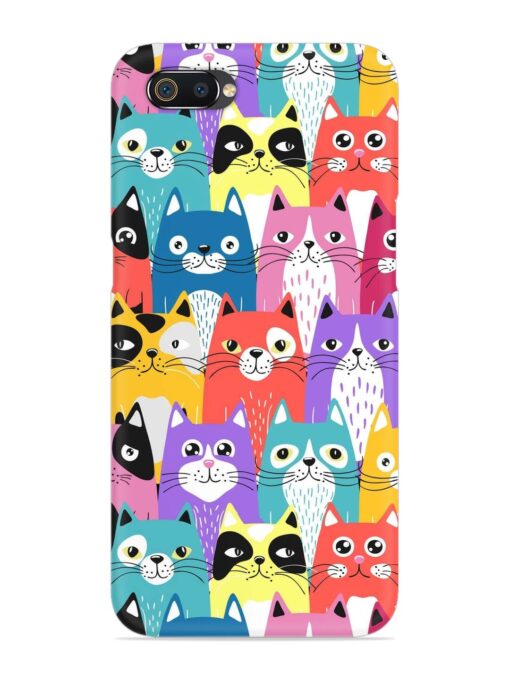 Funny Cartoon Cats Snap Case for Realme C2 Zapvi