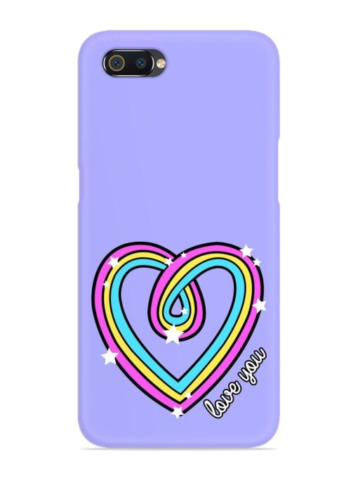 Colorful Rainbow Heart Snap Case for Realme C2 Zapvi