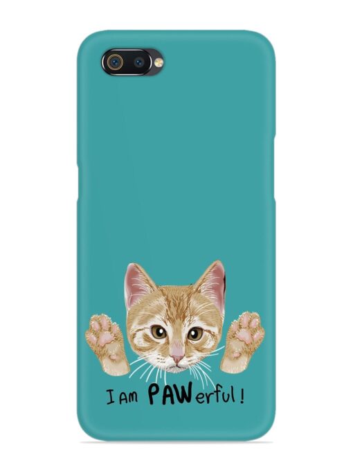 Typography Slogan Cat Snap Case for Realme C2 Zapvi