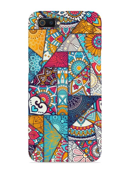 Patchwork Pattern Vintage Snap Case for Realme C2 Zapvi