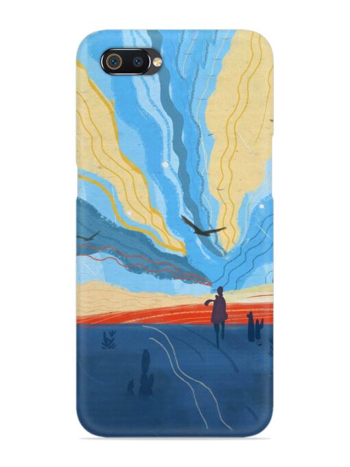 Minimal Abstract Landscape Snap Case for Realme C2 Zapvi