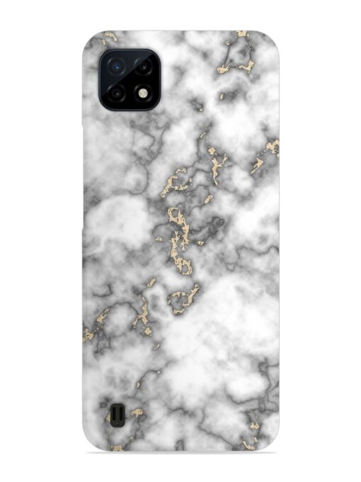 Gray And Gold Marble Snap Case for Realme C20 Zapvi