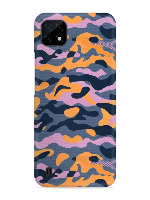 Camouflage Army Military English Orange Art Snap Case for Realme C20 Zapvi