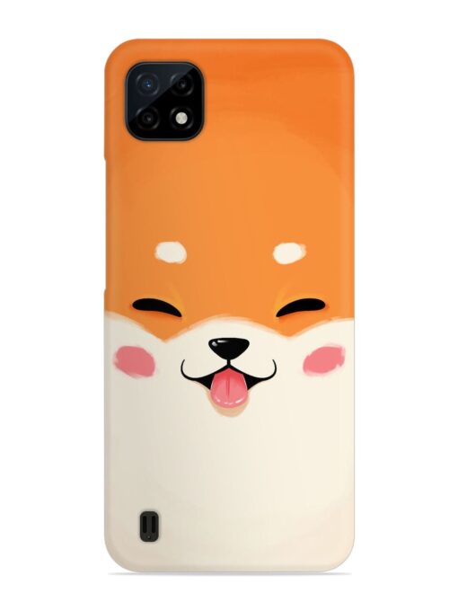 Cute Dog Face Vector Snap Case for Realme C20 Zapvi