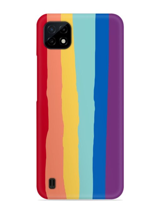 Rainbow Genuine Liquid Snap Case for Realme C20 Zapvi