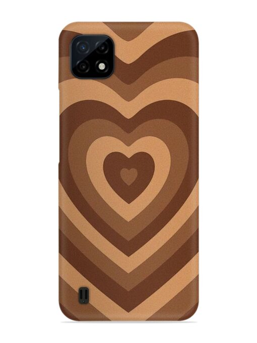 Brown Heart Snap Case for Realme C20 Zapvi