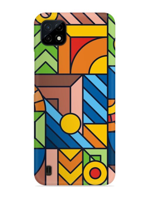 Colorful Geometric Snap Case for Realme C20 Zapvi