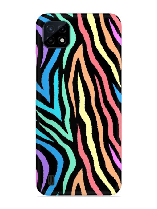 Colorful Abstract Zebra Snap Case for Realme C20 Zapvi