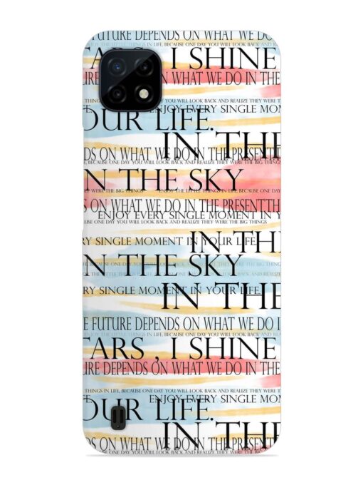 Seamless Slogans Pattern Snap Case for Realme C20 Zapvi