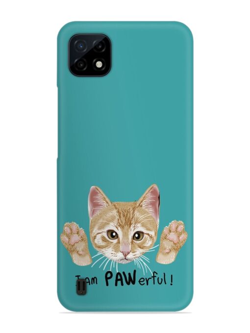 Typography Slogan Cat Snap Case for Realme C20 Zapvi