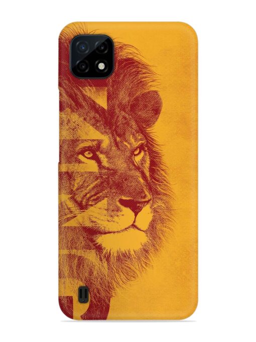 Gold Lion Crown Art Snap Case for Realme C20 Zapvi