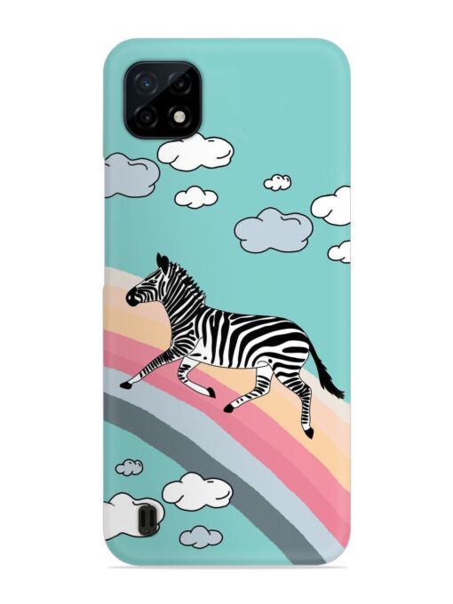 Running Zebra Snap Case for Realme C20 Zapvi