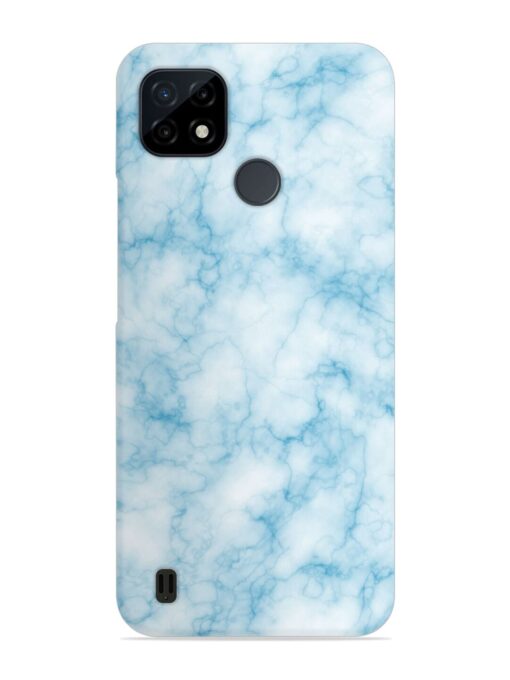 Blue White Natural Marble Snap Case for Realme C21Y Zapvi