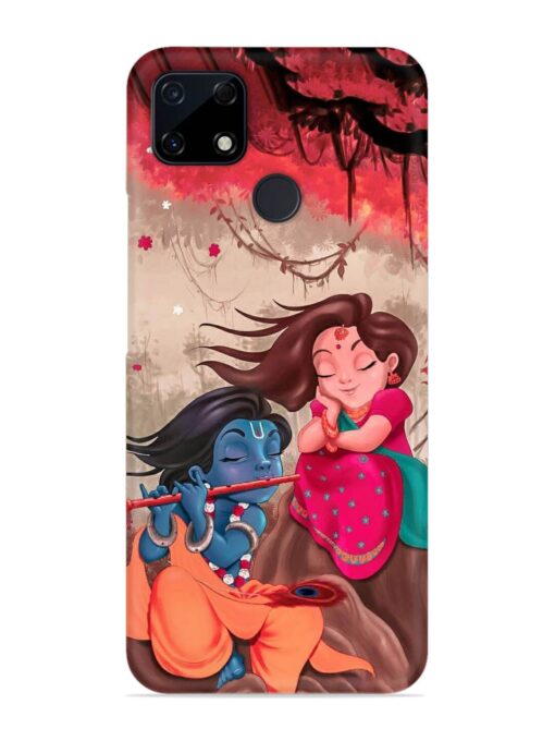 Radhe Krishna Water Art Snap Case for Realme C25S Zapvi