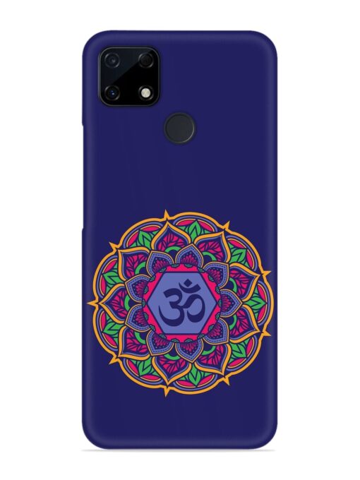 Om Mandala Art Blue Snap Case for Realme C25S Zapvi