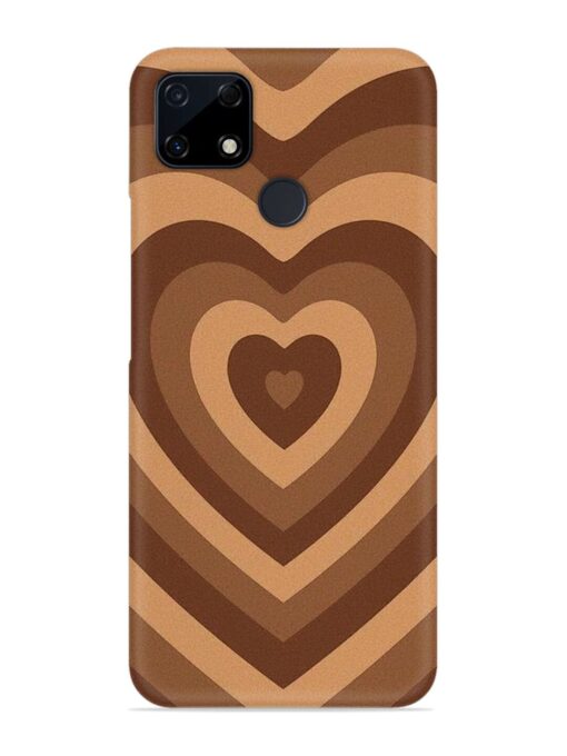 Brown Heart Snap Case for Realme C25S Zapvi