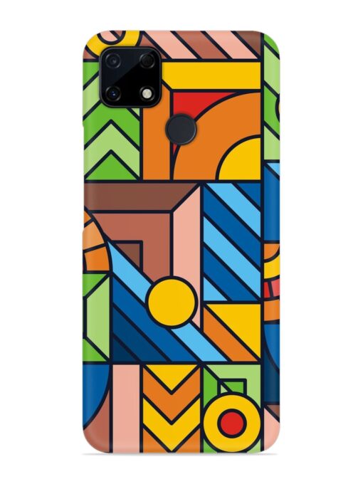 Colorful Geometric Snap Case for Realme C25S Zapvi