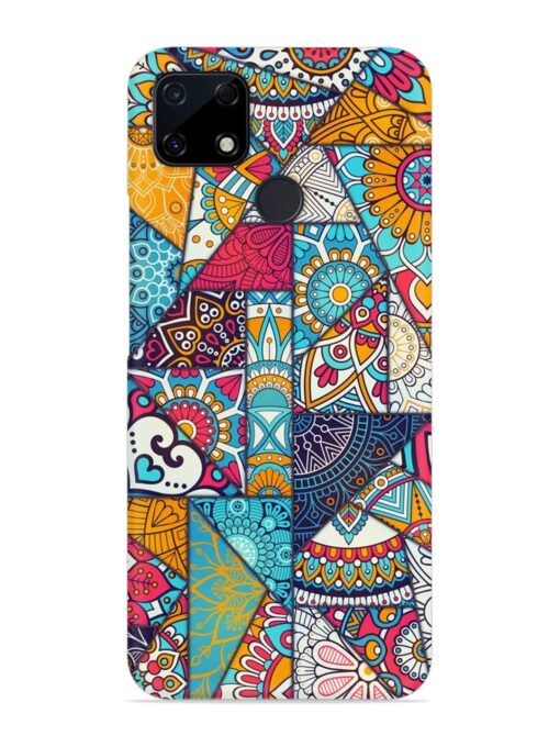 Patchwork Pattern Vintage Snap Case for Realme C25S Zapvi