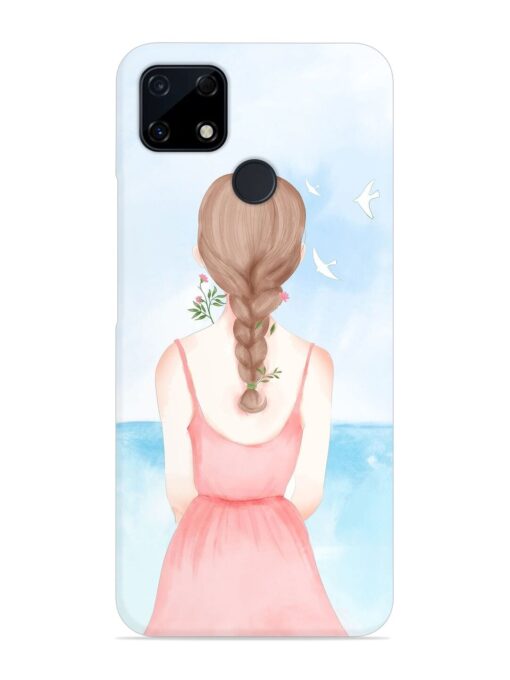 Watercolor Girl Vector Snap Case for Realme C25S Zapvi