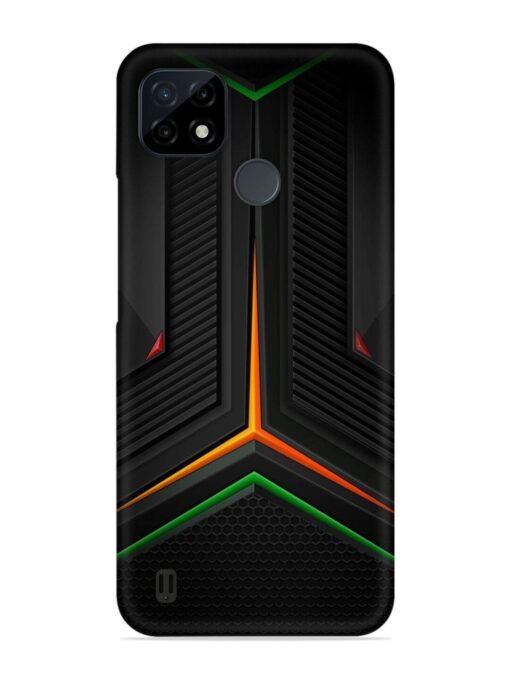 Orange Triangle Light Snap Case for Realme C25Y Zapvi