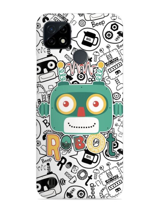 Robot Modern Seamless Pattern Snap Case for Realme C25Y Zapvi