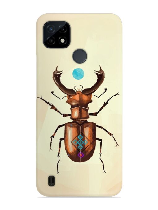 Stag Beetle Vector Snap Case for Realme C25Y Zapvi