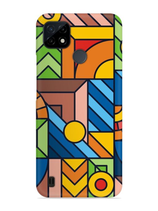 Colorful Geometric Snap Case for Realme C25Y Zapvi