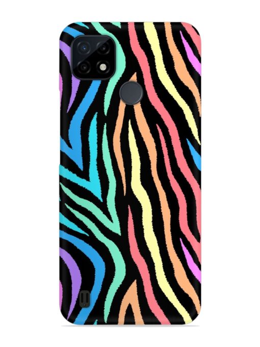 Colorful Abstract Zebra Snap Case for Realme C25Y Zapvi