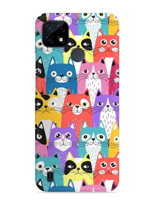 Funny Cartoon Cats Snap Case for Realme C25Y Zapvi